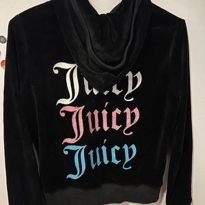 Black Juicy Couture Zip Up 🖤💙💗